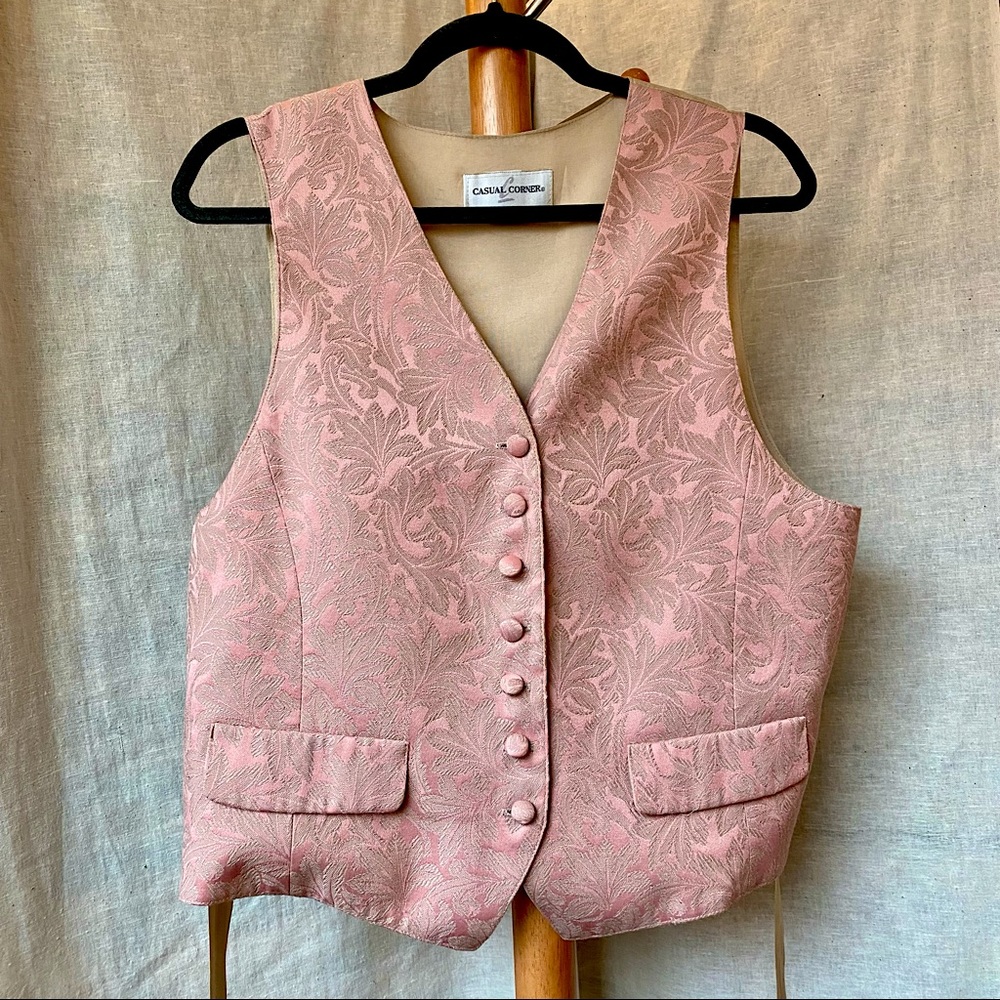Vintage Casual Corner Jacquard Vest